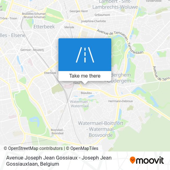 Avenue Joseph Jean Gossiaux - Joseph Jean Gossiauxlaan plan