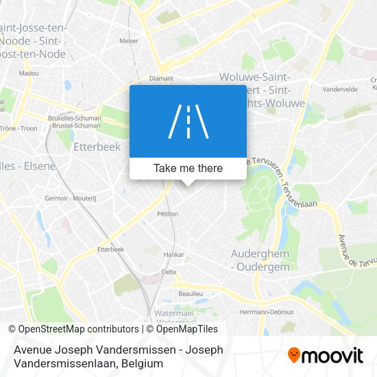 Avenue Joseph Vandersmissen - Joseph Vandersmissenlaan map
