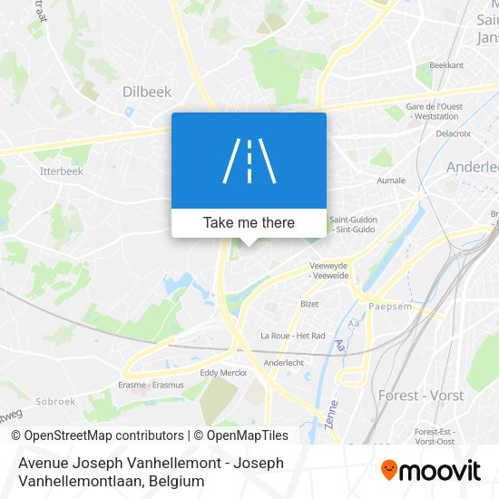 Avenue Joseph Vanhellemont - Joseph Vanhellemontlaan map