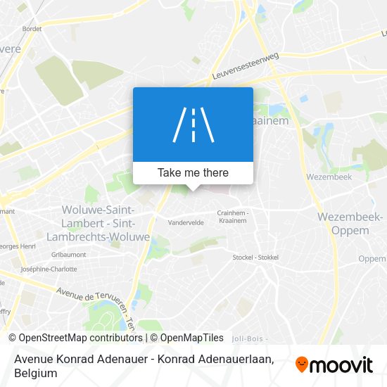 Avenue Konrad Adenauer - Konrad Adenauerlaan plan