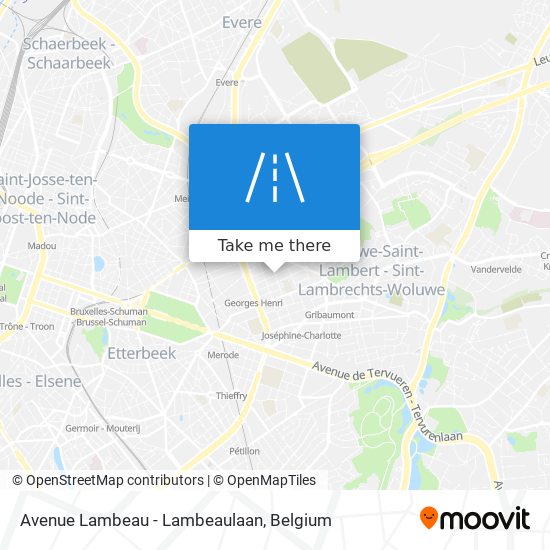 Avenue Lambeau - Lambeaulaan map