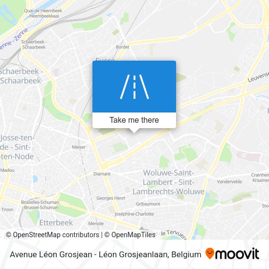 Avenue Léon Grosjean - Léon Grosjeanlaan plan