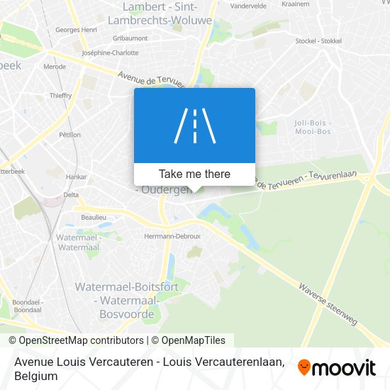 Avenue Louis Vercauteren - Louis Vercauterenlaan map