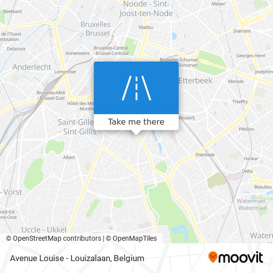 Avenue Louise - Louizalaan map