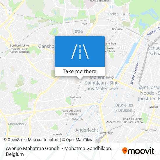 Avenue Mahatma Gandhi - Mahatma Gandhilaan map