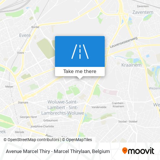 Avenue Marcel Thiry - Marcel Thirylaan map
