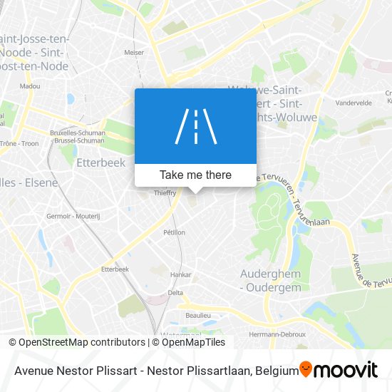 Avenue Nestor Plissart - Nestor Plissartlaan map