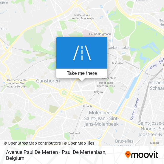 Avenue Paul De Merten - Paul De Mertenlaan map