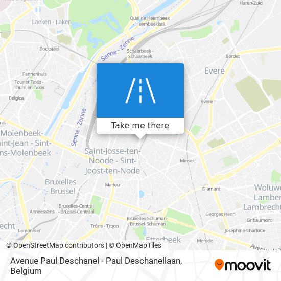 Avenue Paul Deschanel - Paul Deschanellaan map