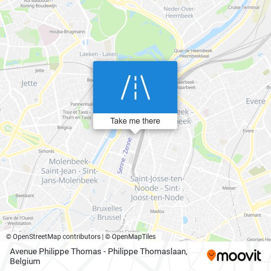 Avenue Philippe Thomas - Philippe Thomaslaan map