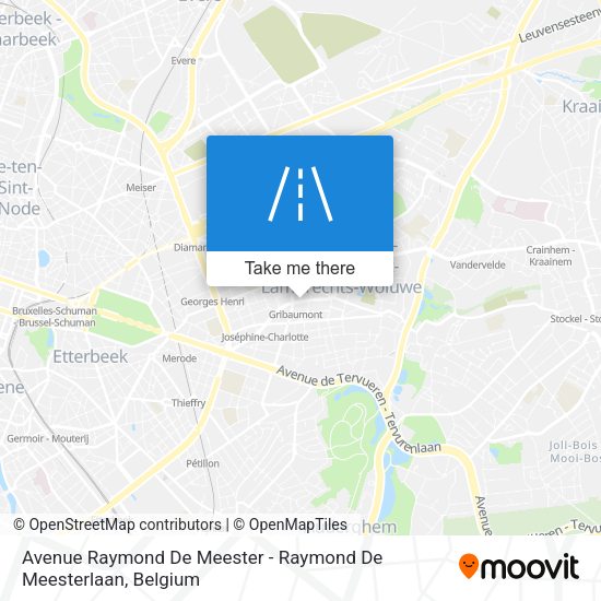 Avenue Raymond De Meester - Raymond De Meesterlaan map
