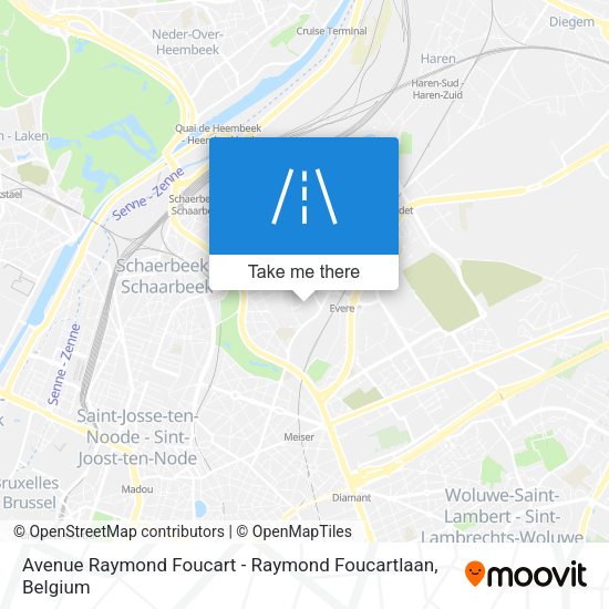 Avenue Raymond Foucart - Raymond Foucartlaan map