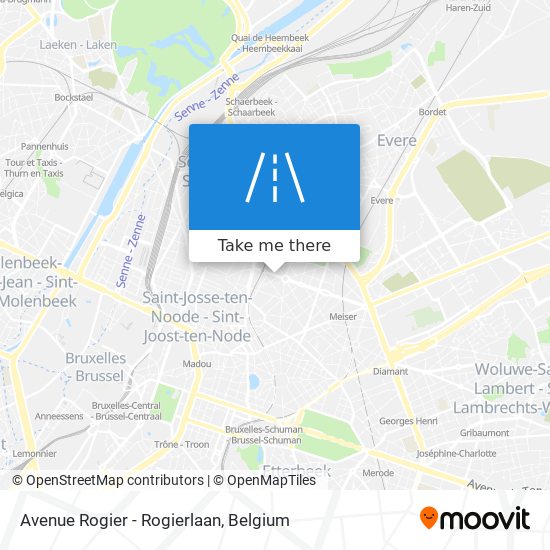 Avenue Rogier - Rogierlaan plan