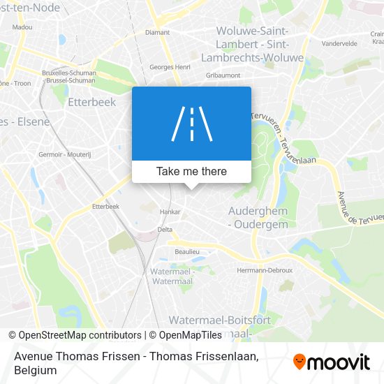 Avenue Thomas Frissen - Thomas Frissenlaan map