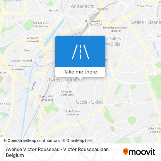 Avenue Victor Rousseau - Victor Rousseaulaan map