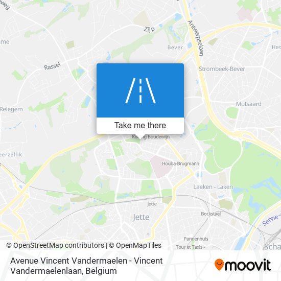 Avenue Vincent Vandermaelen - Vincent Vandermaelenlaan plan