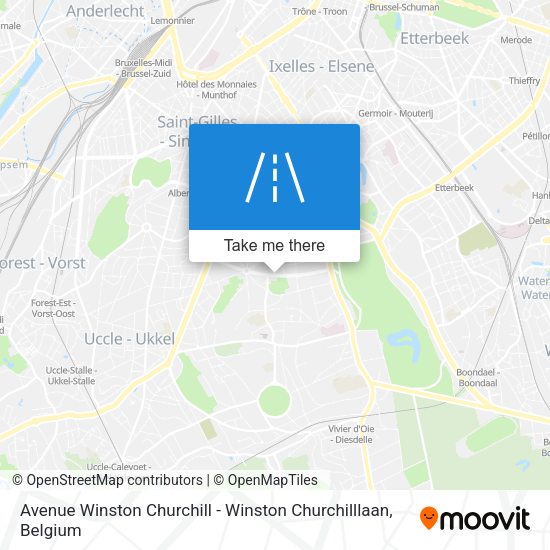 Avenue Winston Churchill - Winston Churchilllaan map
