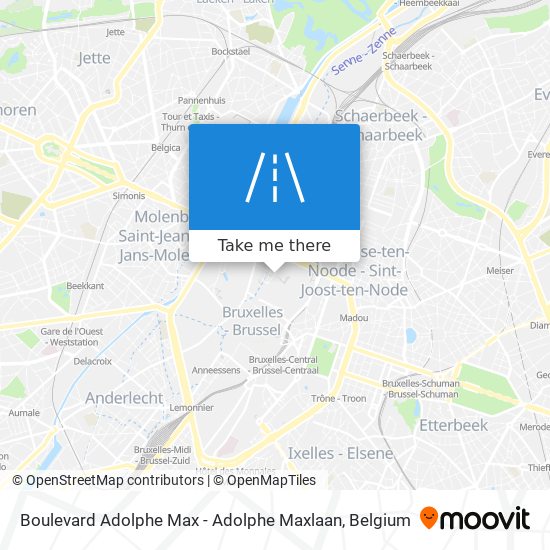Boulevard Adolphe Max - Adolphe Maxlaan map