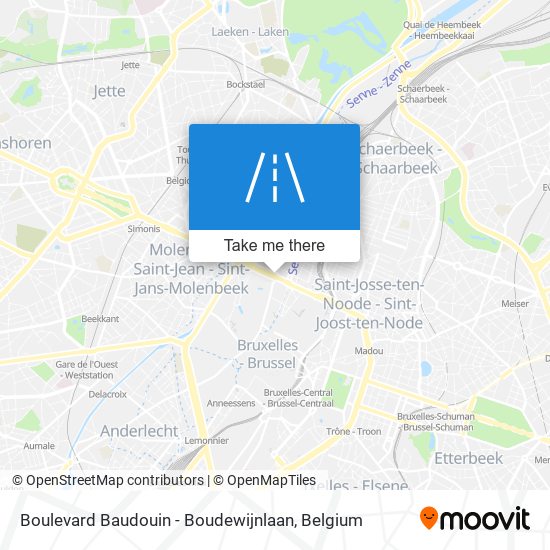Boulevard Baudouin - Boudewijnlaan map