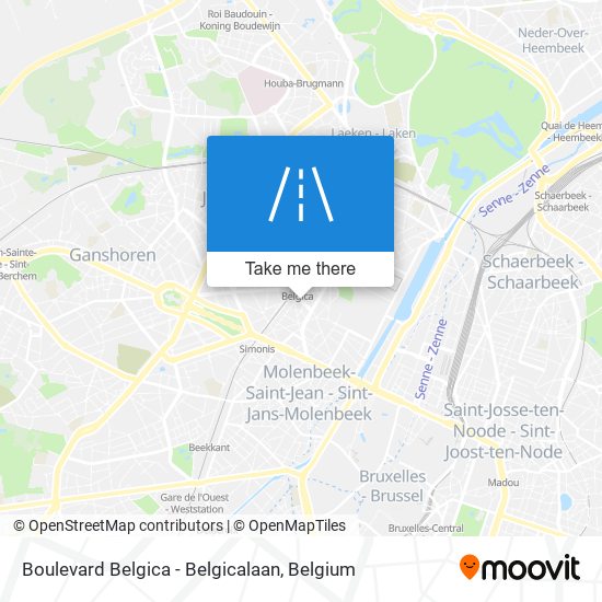 Boulevard Belgica - Belgicalaan map