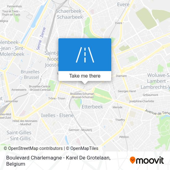 Boulevard Charlemagne - Karel De Grotelaan map