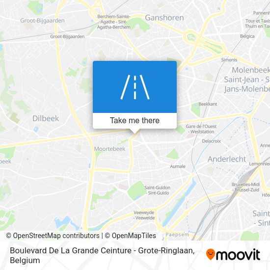 Boulevard De La Grande Ceinture - Grote-Ringlaan map
