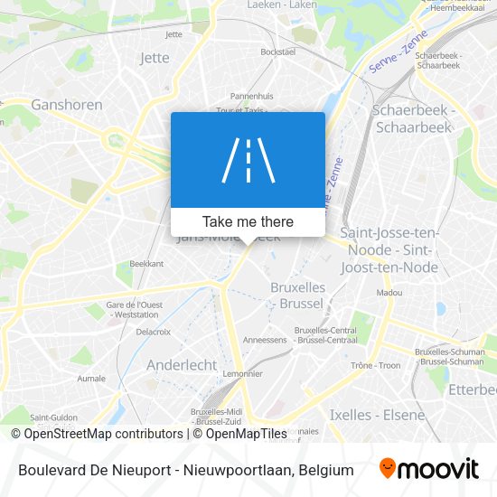 Boulevard De Nieuport - Nieuwpoortlaan map