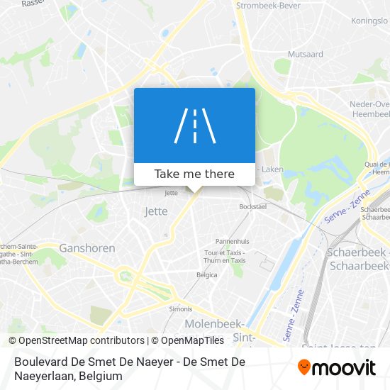 Boulevard De Smet De Naeyer - De Smet De Naeyerlaan map
