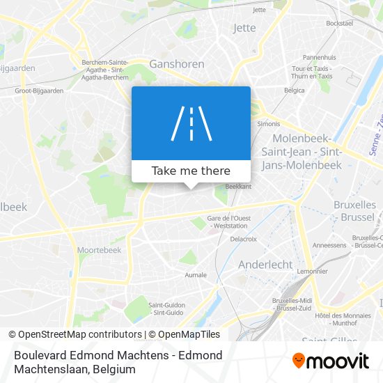 Boulevard Edmond Machtens - Edmond Machtenslaan plan