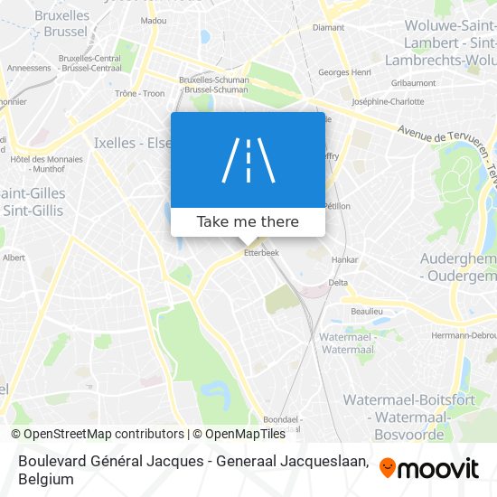 Boulevard Général Jacques - Generaal Jacqueslaan map