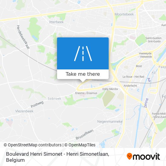Boulevard Henri Simonet - Henri Simonetlaan map
