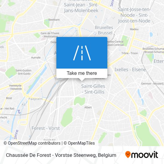 Chaussée De Forest - Vorstse Steenweg map