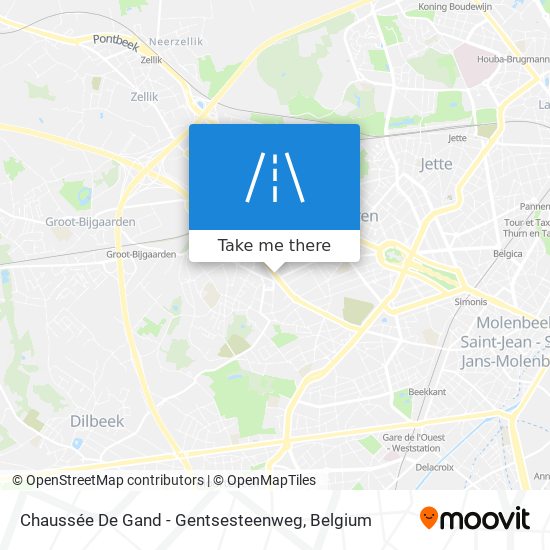 Chaussée De Gand - Gentsesteenweg map