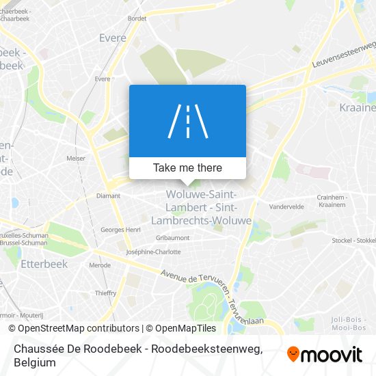 Chaussée De Roodebeek - Roodebeeksteenweg plan