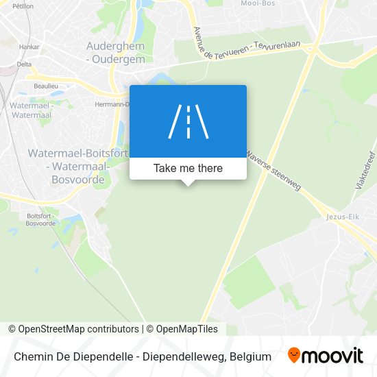Chemin De Diependelle - Diependelleweg map