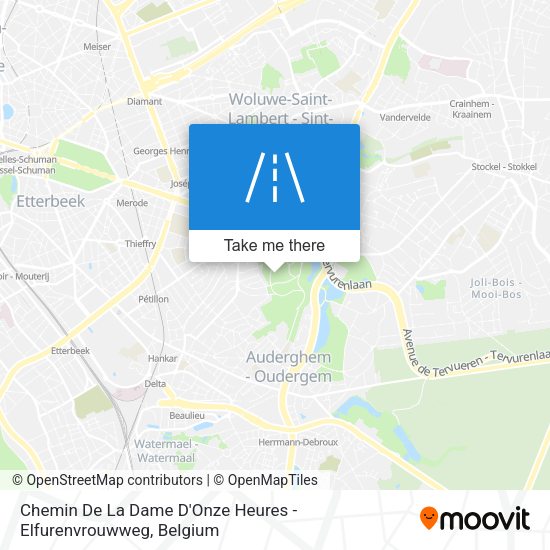 Chemin De La Dame D'Onze Heures - Elfurenvrouwweg map