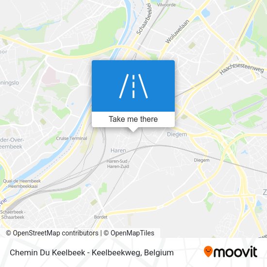 Chemin Du Keelbeek - Keelbeekweg map