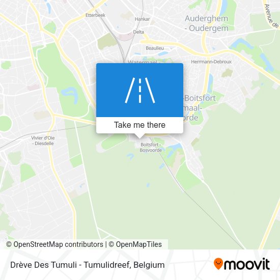 Drève Des Tumuli - Tumulidreef map