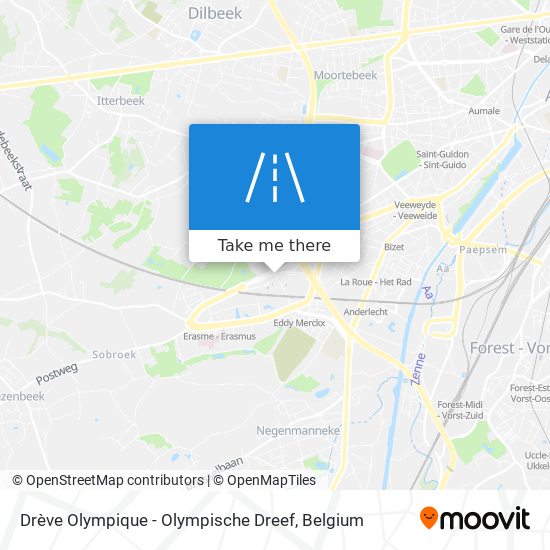 Drève Olympique - Olympische Dreef map