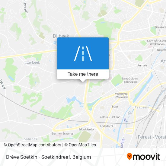 Drève Soetkin - Soetkindreef map