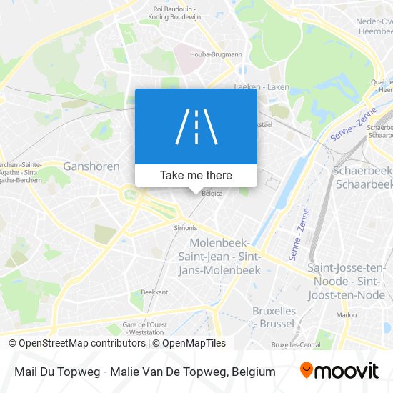Mail Du Topweg - Malie Van De Topweg map