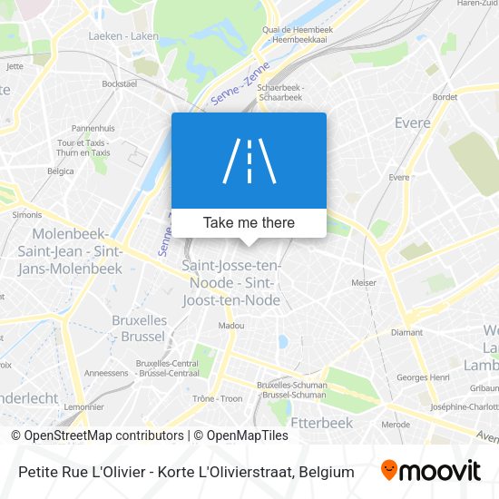 Petite Rue L'Olivier - Korte L'Olivierstraat map