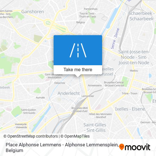 Place Alphonse Lemmens - Alphonse Lemmensplein map
