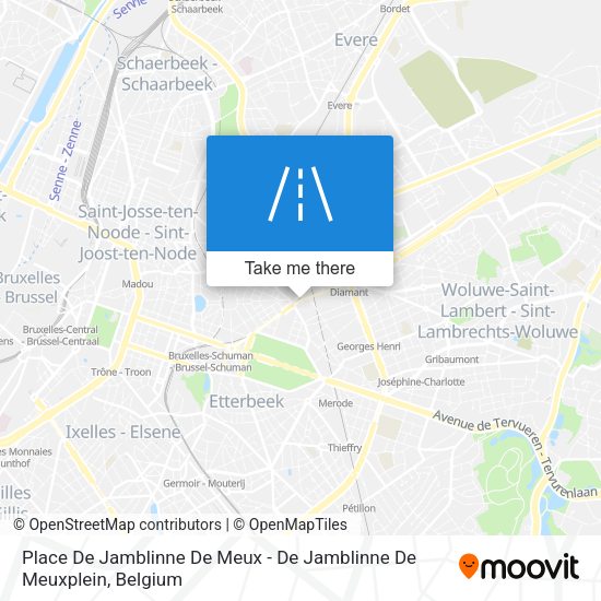 Place De Jamblinne De Meux - De Jamblinne De Meuxplein map