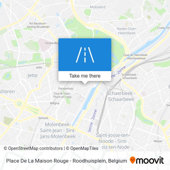 Place De La Maison Rouge - Roodhuisplein map