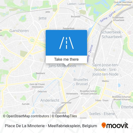 Place De La Minoterie - Meelfabrieksplein plan