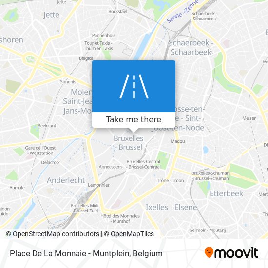 Place De La Monnaie - Muntplein map