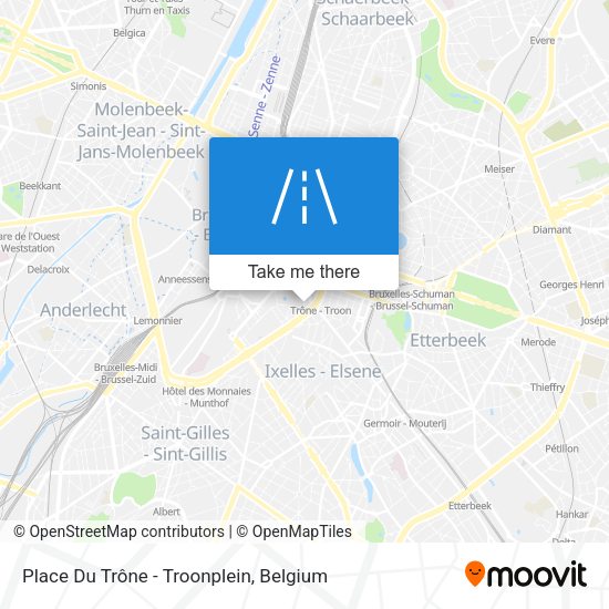 Place Du Trône - Troonplein map