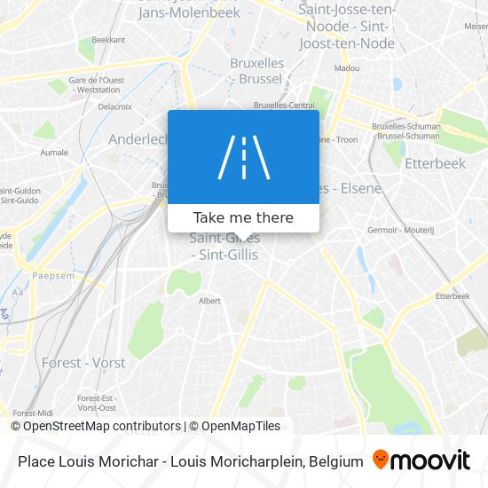 Place Louis Morichar - Louis Moricharplein map