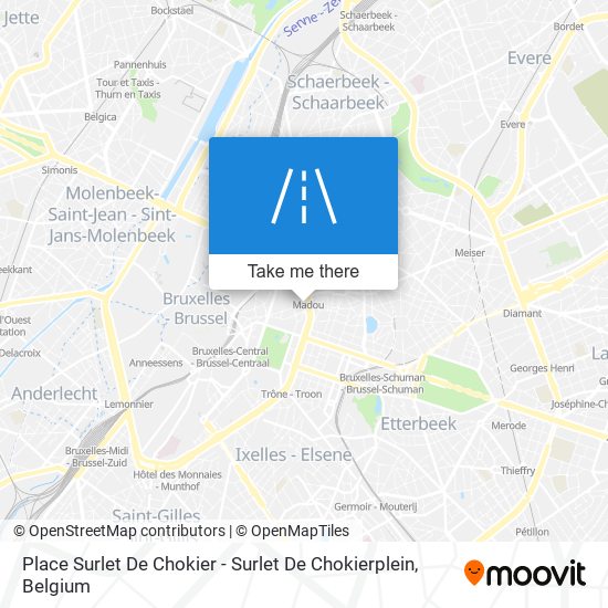 Place Surlet De Chokier - Surlet De Chokierplein plan